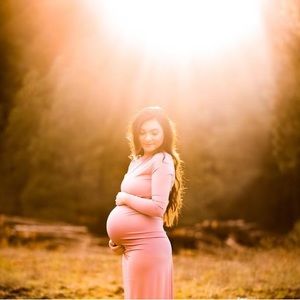 Mauve Maternity Photo Shoot Dress Anyuta Couture
